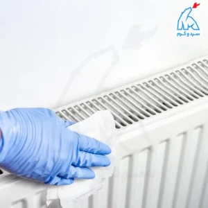 تصویر تمیز کردن رادیاتور مربوط به نوسته در مورد علت صدای رادیاتور پکیج دیواری