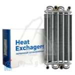 مبدل اصلی بی B 30 سانت رزوه‌ای - HiHeat در کنار جعبه