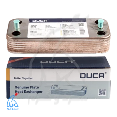 مبدل ثانویه ضربدری 12 پلیت بیتا - دوکا DUCA در کنار بسته‌بندی