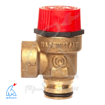 شیر اطمینان برنجی فیتینگی V شکل - نواسفر novasfer 4009