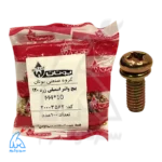 پیچ واشر اسمبلی زرد 120 - M4×10 رگولاتور آب بوتان 5 عددی - 20003562 در کنار بسته‌بندی