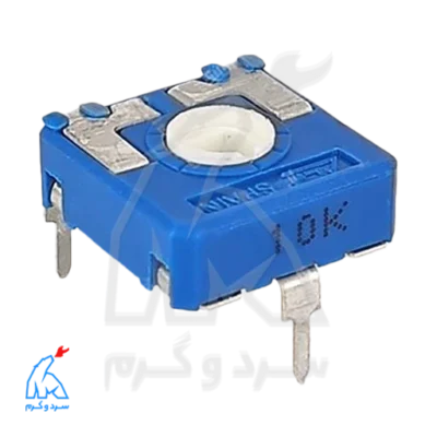 پتانسیومتر آبی اسپانیایی پکیجی 3 پایه خوابیده 10 کیلو اهم 15 میلیمتر برند ای سی پی ACP PT-15 10K